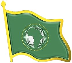African Union Flag Lapel Pin - Enamel Metal
