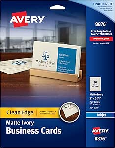 Amazon.com : Avery Printable Business Cards, Inkjet Printers, 200 Cards ...