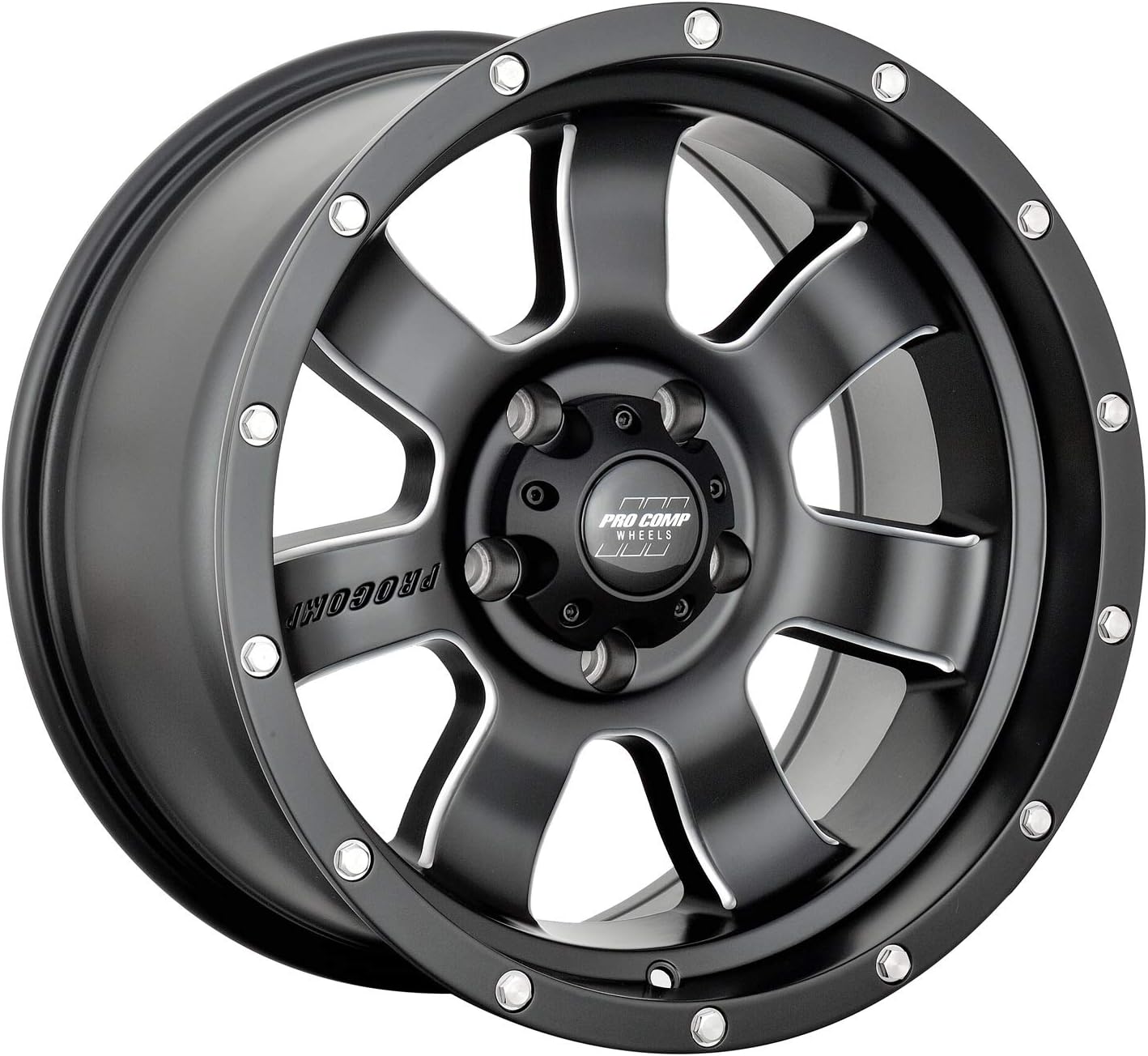 Pro Comp Wheels Inertia Painted Finish Wheel Milled Accents (17 x 9. inches /5 x 5 inches, -6 mm Offset)
