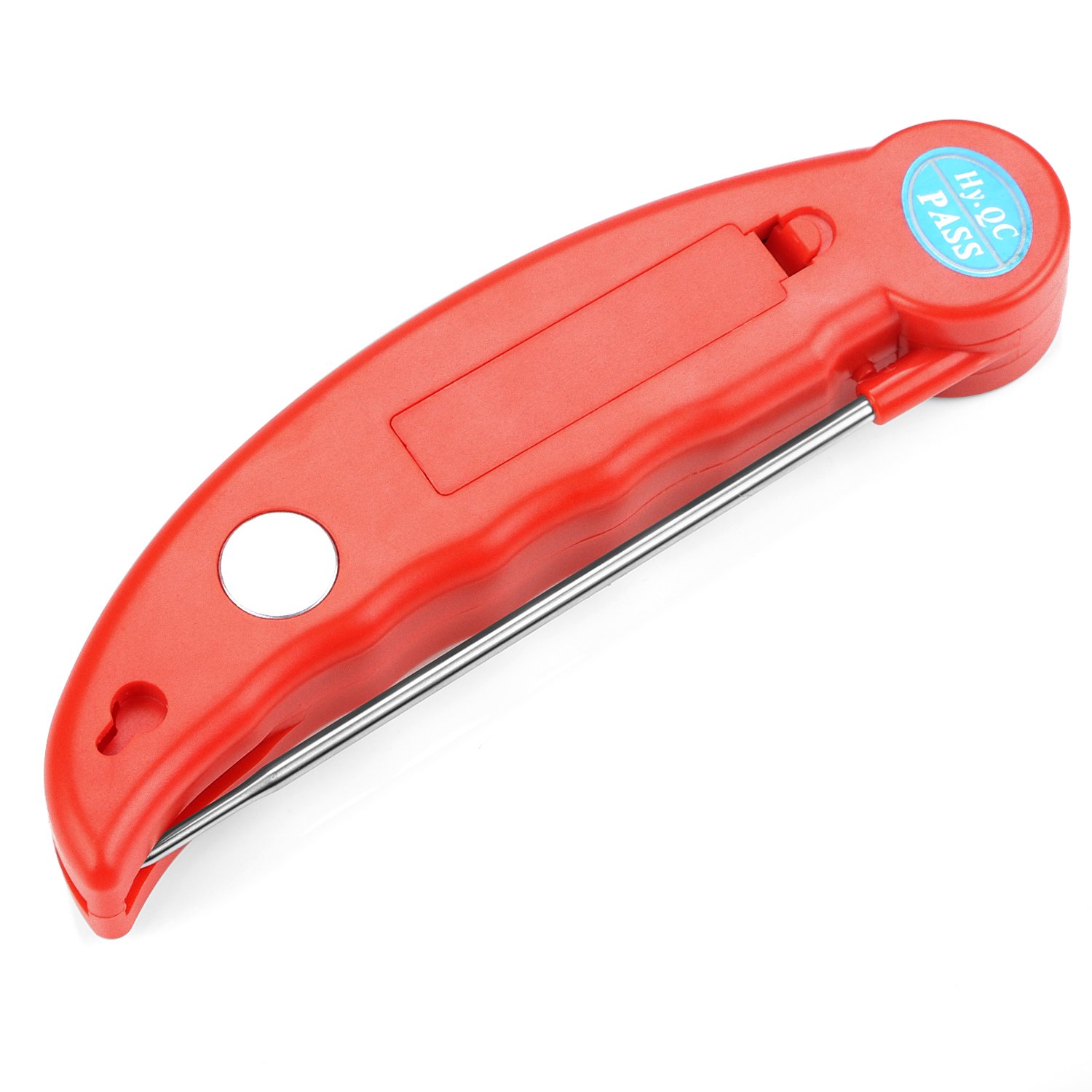 Meat Thermometer,BBQ Thermometer Digital Meat Thermometer Cooking Thermometer Instant Read Thermometer Food Thermometer Kitchen Thermometer for BBQ Grill Smorker Food Meat Milk Tea etc (Red)