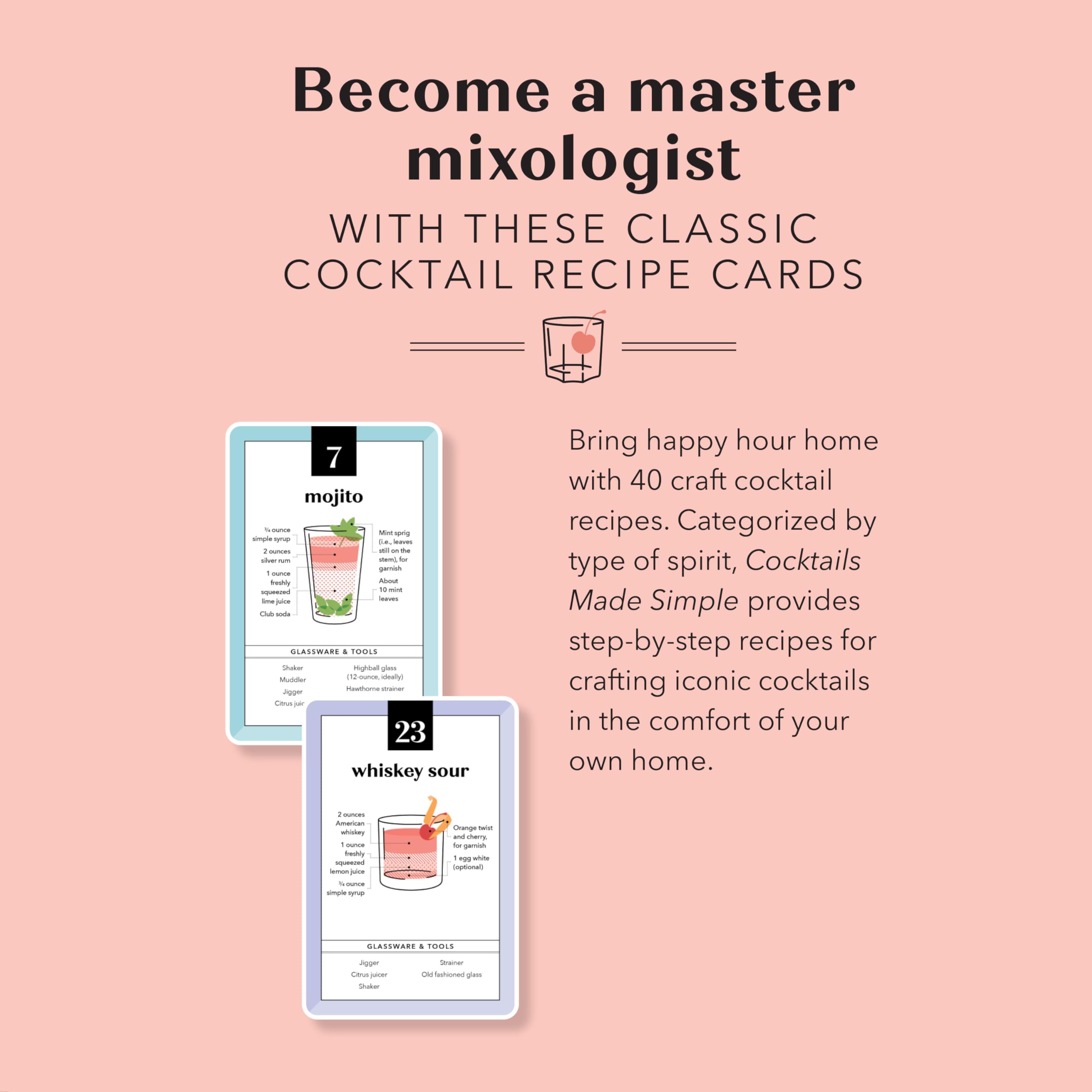 Cocktails Made Simple Recipe Cards: Easy Recipes for the Home Bartender