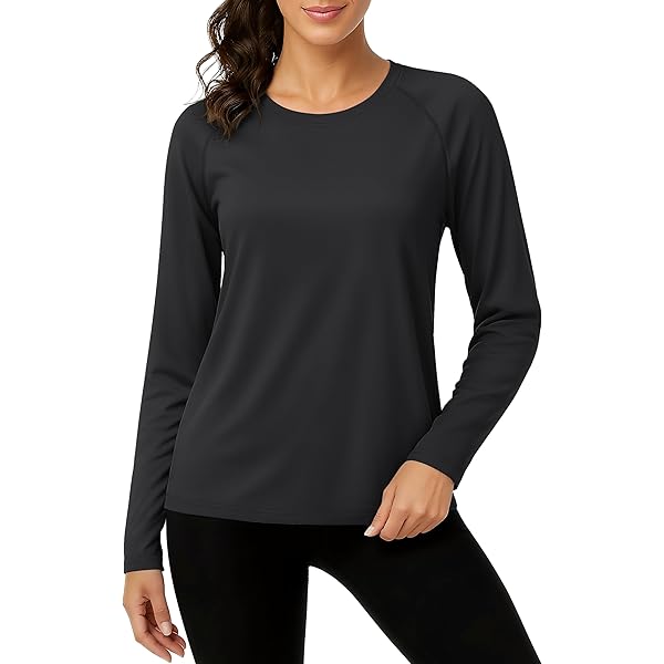 Angel Season Damen Rashguard Langarm – UV-Schutz Shirt Mit Taschen, Für Sport & Outdoor