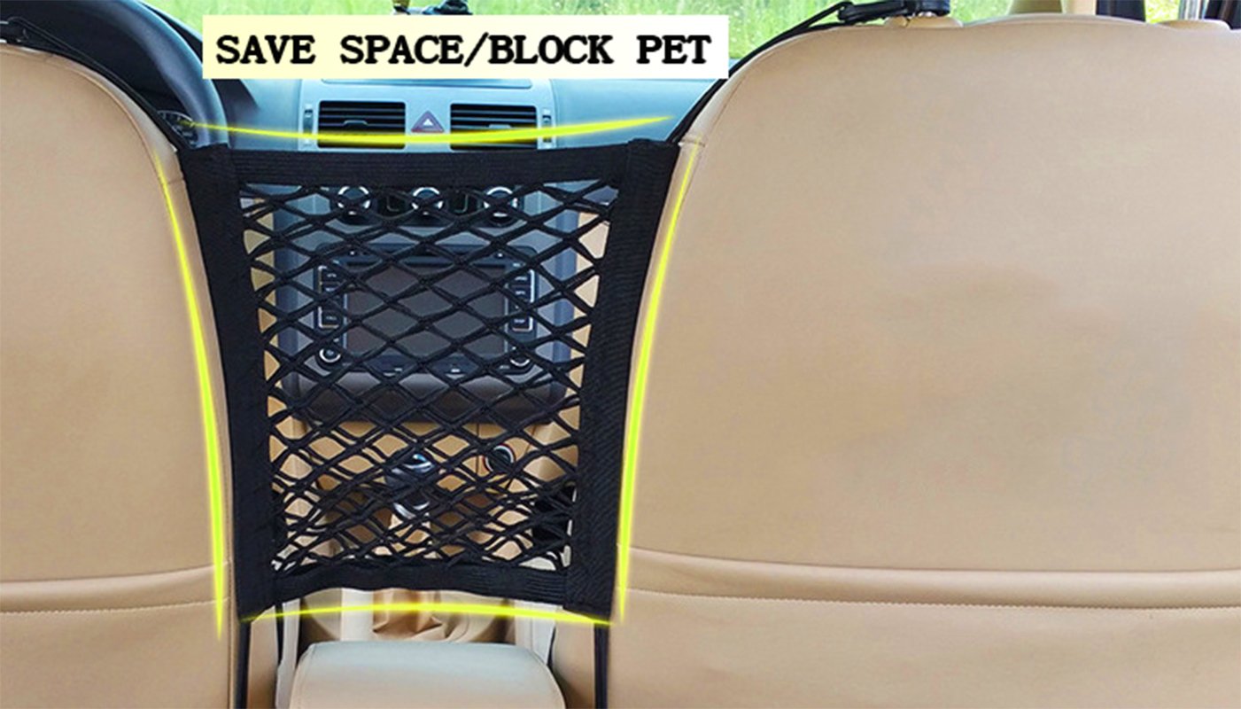 XIAOYU Pet Barrier, Dog Car Barrier Seat Mesh Obstacle, Seat Mesh Obstacle Vehicle Travel Dog Backseat Barrier, Car Organizer