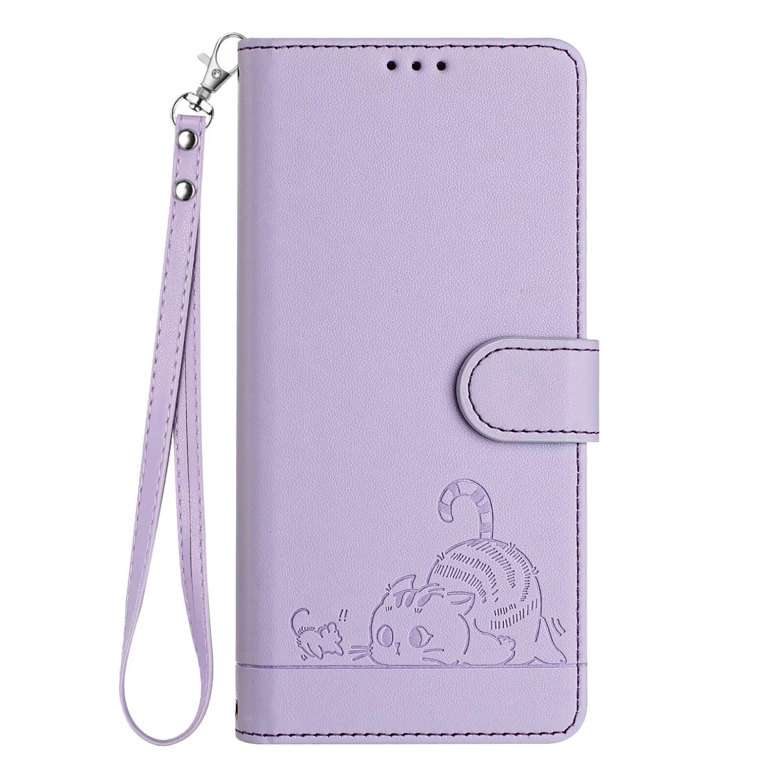 Bnvdfre for Sony Xperia 10 VI Case Flip Phone Case PU Leather Shockproof Protective Card Holder Cat Design Magnetic Stand Wallet Cover for Sony Xperia 10 VI, Purple