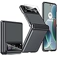BSNRM for Motorola Razr 2023 Case Full Body Cover & Magnetic Hinge Protection & Ultra Thin Matte PC Shockproof Phone Cover Smartphone Case for Moto Razr 2023 (Black)