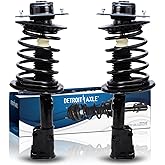 Detroit Axle - 2 Front Struts for 2001-2007 Dodge Grand Caravan | Chrysler Town &amp; Country 2001-2003 Voyager, Complete Struts with Coil Spring 2002 Replacement Ready Strut Shock Assembly