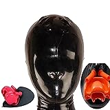 SALANSEX Full Face Mask Latex with Zipper, Latex