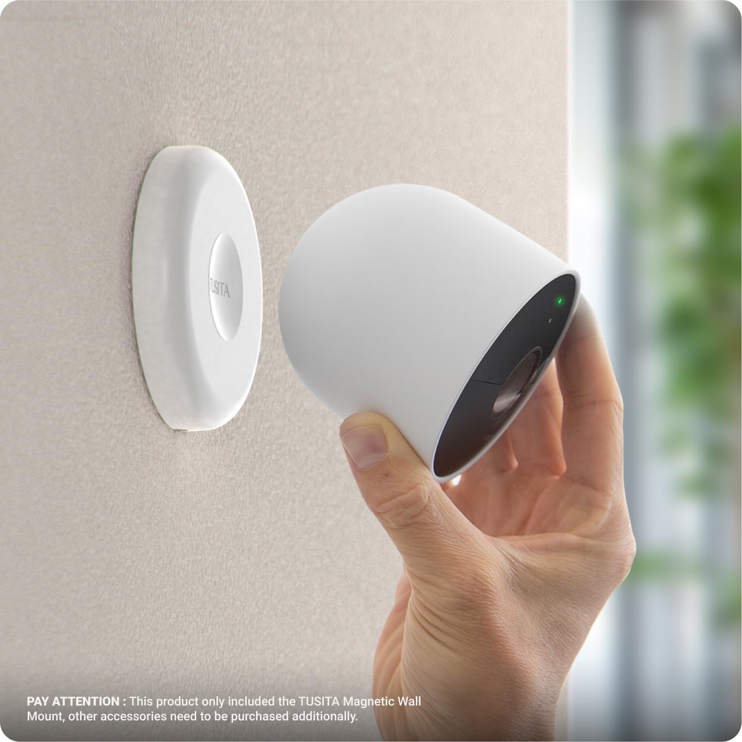 TUSITA Magnetic Wall Mounts Compatible with Google Nest Cam Outdoor or Indoor 2nd Generation Cameras, 2-Pack