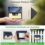 nipify Solar Lights Outdoor Motion Sensor 4 Pack 140LED IP65 Waterproof view 7