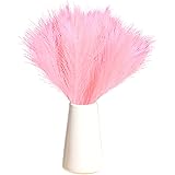 Mandy's 20pcs Pink Silk Pampas Grass Artificial Flowers 17.7" for Home Kitchen Wedding Decorations (Vase not Include)