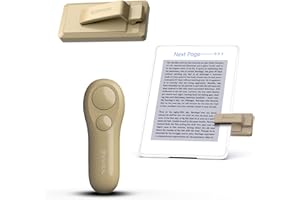 SK SYUKUYU RF Remote Control Page Turner for Kindle Reading Ipad Surface Comics, iPhone Android Tablets Reading Novels Taking Photos (Light Brown)
