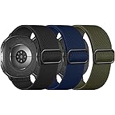 BandRain 3 Pack Elastic Bands Compatible with Galaxy Watch 8 Band 40mm 44mm/Samsung Galaxy Watch 8 Classic 46mm, Stretchy Nylon Solo Loop Sport Strap Wristband for Samsung Watch 8 Band Women Men