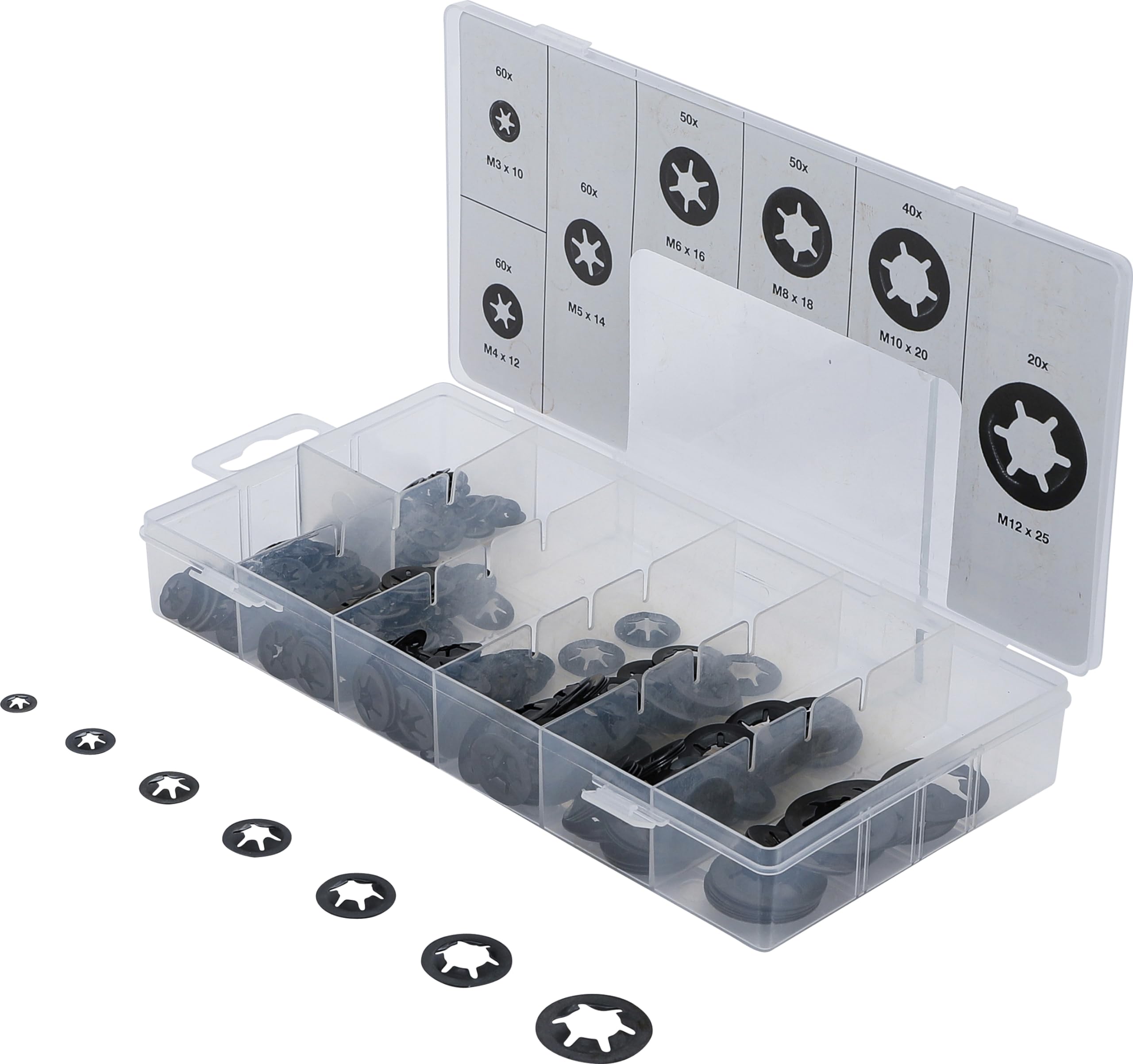 BGS 74414 | Clamping Washer / Locking Washer Assortment | M3 - M12 | 340 pcs.