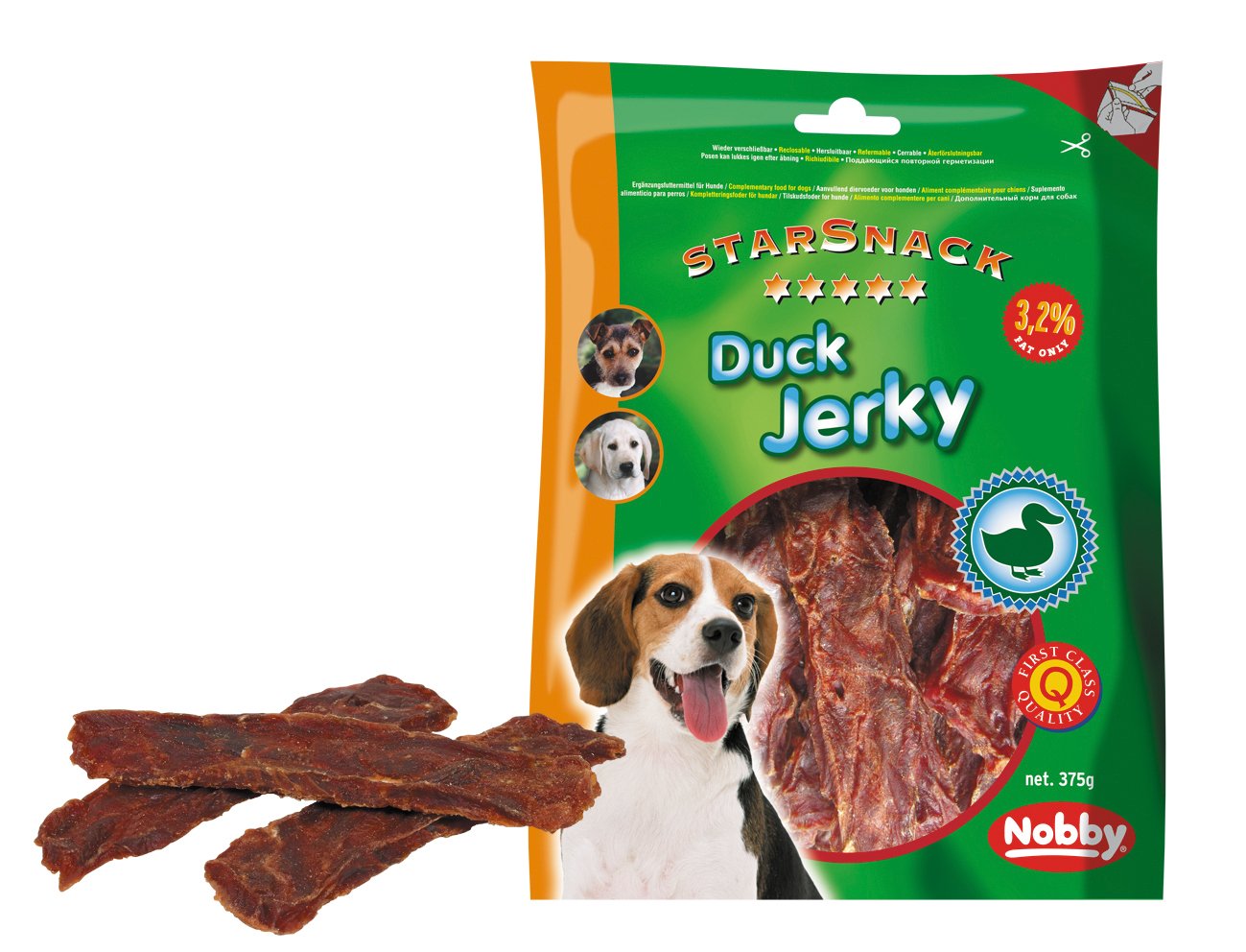 Nobby Starsnack Duck Jerky, 375 g