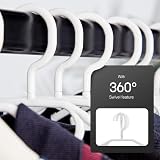 KEPLIN Space Saving White Plastic Coat Hangers 20 Pack Heavy Duty view 5