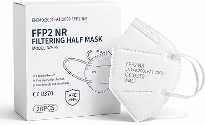 Nationwide Paper FFP2 Face Masks 20 Pack UK CE 0370 5 Layer Respirator