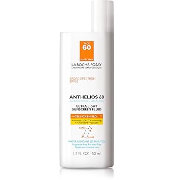 La Roche-Posay Anthelios 60 Ultra Light Sunscreen Fluid For Face, 1.7-Ounce Bottle