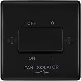 BG Electrical 10A 3 Pole Fan Isolator Switch Nexus Metal Slim Profile view 2