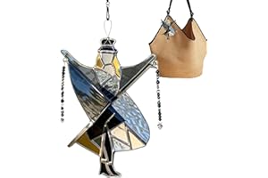 Handmade Spinner, Dancing Pattern Stained Glass Spinner, Melody Sunlight Catcher, Kinetics Acrylic Hanging Ornament, Colorful