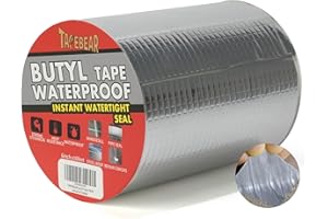 TAPEBEAR Butyl Tape Waterproof Sealing Tape 150mm x 5m, Upgraded Aluminum Foil Tape Heavy Duty for RV Repair, Awning, Window,