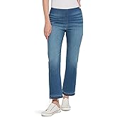 Lyssé High Waist Pull On Boot Cut Jeans for Women – Denim Pants with Flare Hem and Tummy Control, Pull on Jeans for Women