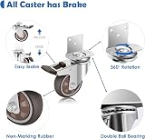 W B D WEIBIDA 3 Inch L-Shaped Casters with 4 Brakes 1000 LBS Pack of 4 view 3