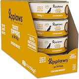 Applaws 100% Natural Wet Dog Food Tins Chicken Breast with Rice 156g Pack 12