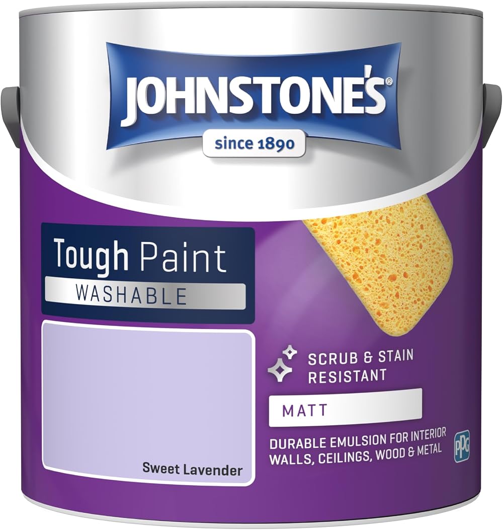 Johnstone's Washable Matt Emulsion Paint Sweet Lavender 2.5L 12m2/L