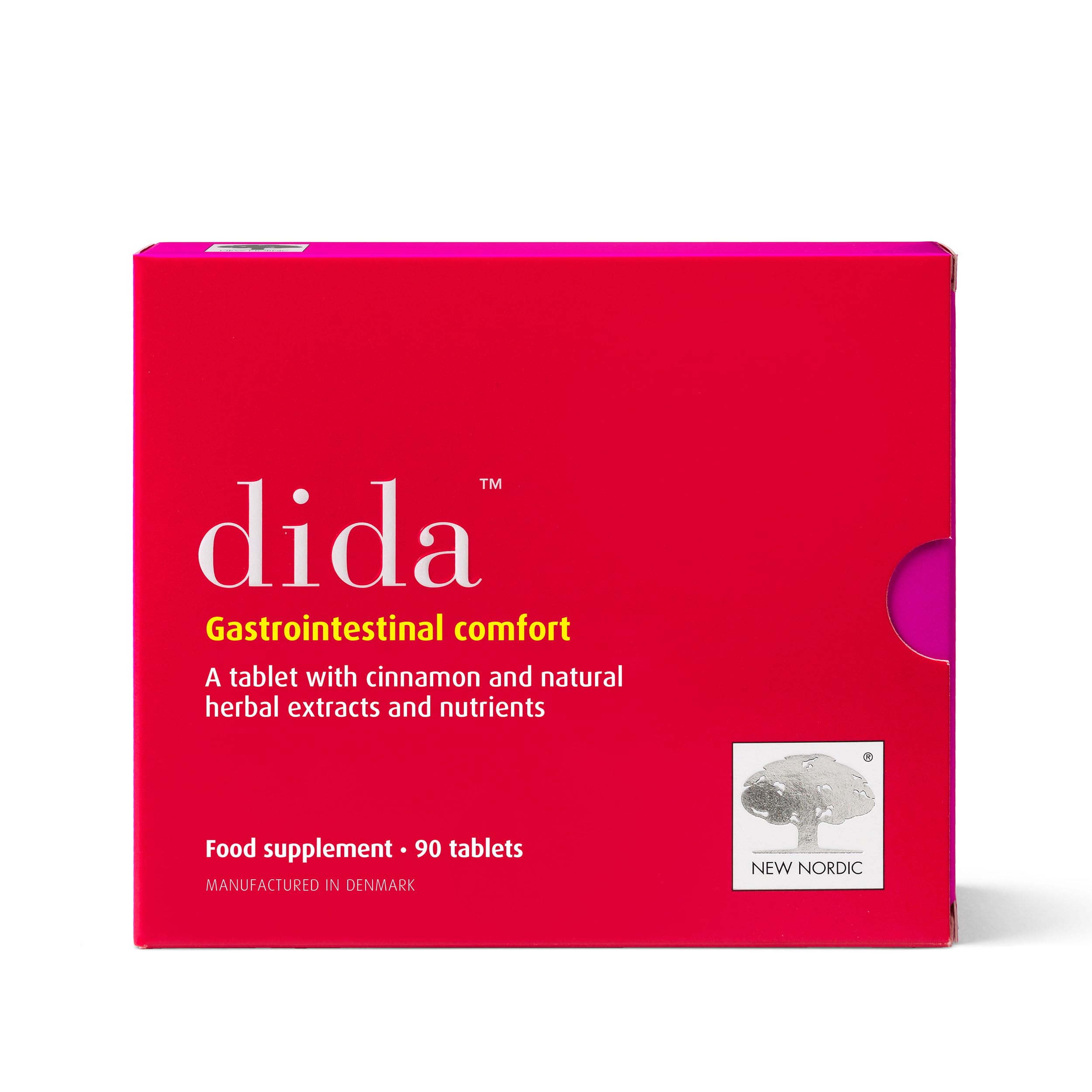 New Nordic Dida, 1 Month Supply, Natural Food Supplement with Peppermint and Cinnamon, Supports Normal Digestion and Reduces Bloating, 90 Tablets