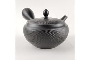 Tokoname Kyusu Teapot, 10.2 fl oz, Embossed Dot Pattern, Hand-crafted