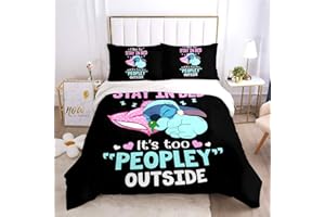 Kotapet 3 Pcs Cute Bedding Set 1 Quilt Cover 2 Pillowcases Gifts for Girls Boys Kids Adults Bedroom Comforter Bed Set 68"X86"