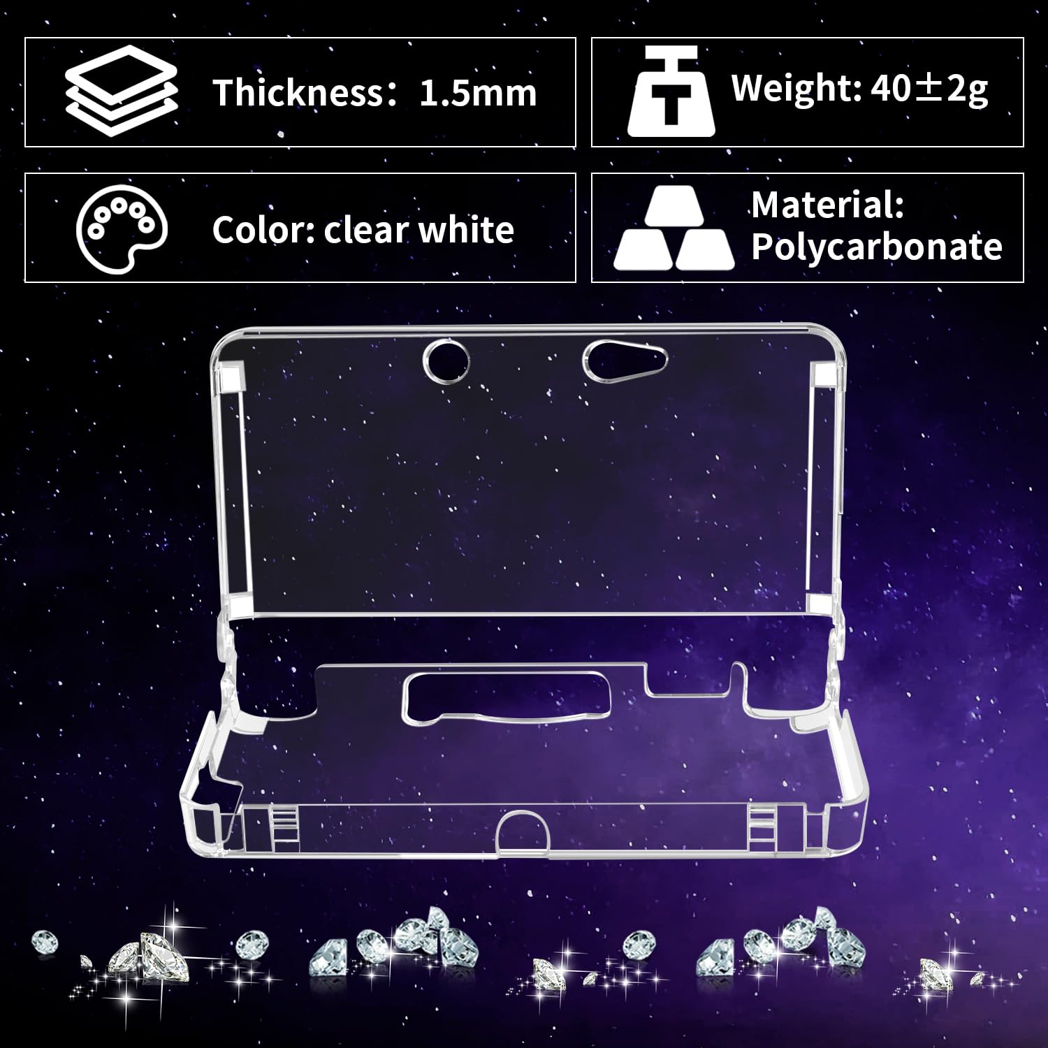 OSTENT Hard Crystal Case Clear Skin Cover Shell for Nintendo 3DS