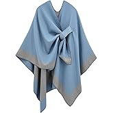 nratto Women's Elegant Shawl Wraps, Soft Open Front Poncho Cape, Reversible Casual Cardigan Shawls for Gift Travel