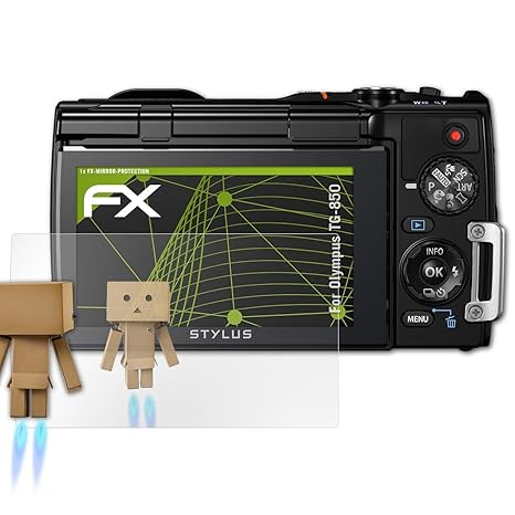 atFoliX Displayfolie für Olympus TG-850 Spiegelfolie, Spiegeleffekt FX Schutzfolie