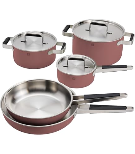 Amazon.com: Zwilling Cookware Set Essence, Silver, 4-Piece : Home