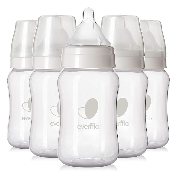 EVENFLO FEEDING PREMIUM PROFLO VENTING BALANCE PLUS WIDE NECK BABY, NEWBORN AND INFANT BOTTLES – HELPS REDUCE COLIC – 9 OUNCE (PACK OF 6)