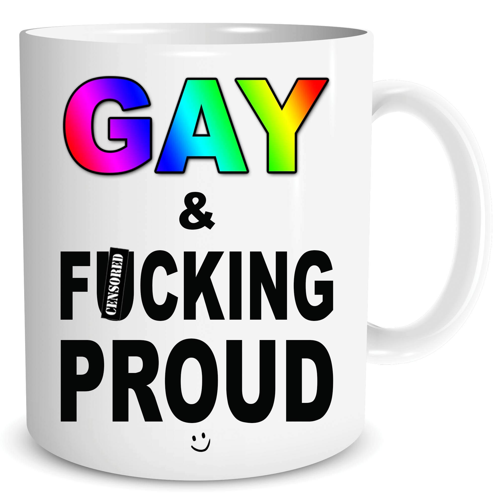 Gay and F*cking Proud Coffee Mugs Gift Present Gay Pride LGBT Homo WSDMUG1647