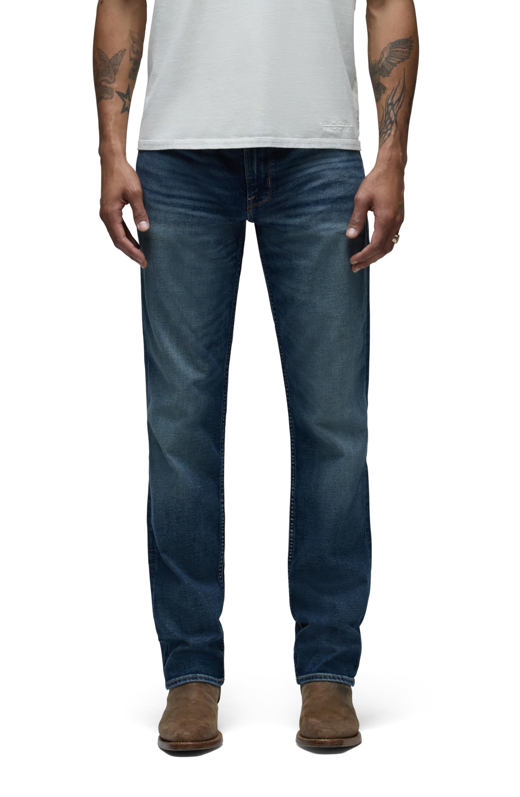 HUDSON Men’s Byron Slim Fit Straight Leg Jean, Station, 38W x 32L