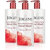 Jergens Extra Moisturizing Hand Soap, Liquid Soap Refill with Jergens Cherry Almond Scent, Hand Wash For Dry Hands, 8.3oz, Pa