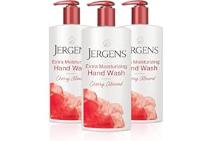 Jergens Extra Moisturizing Hand Soap, Liquid Soap Refill with Jergens Cherry Almond Scent, Hand Wash For Dry Hands, 8.3oz, Pack of 3