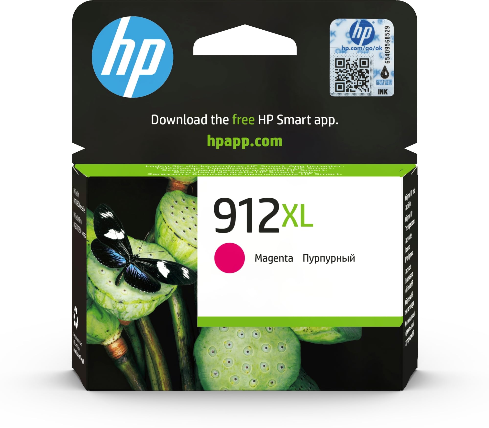 HP 912XL Magenta, 3YL82AE Original Cartridge, High Capacity, Compatible with OfficeJet Pro 8010 and 8020 Printers