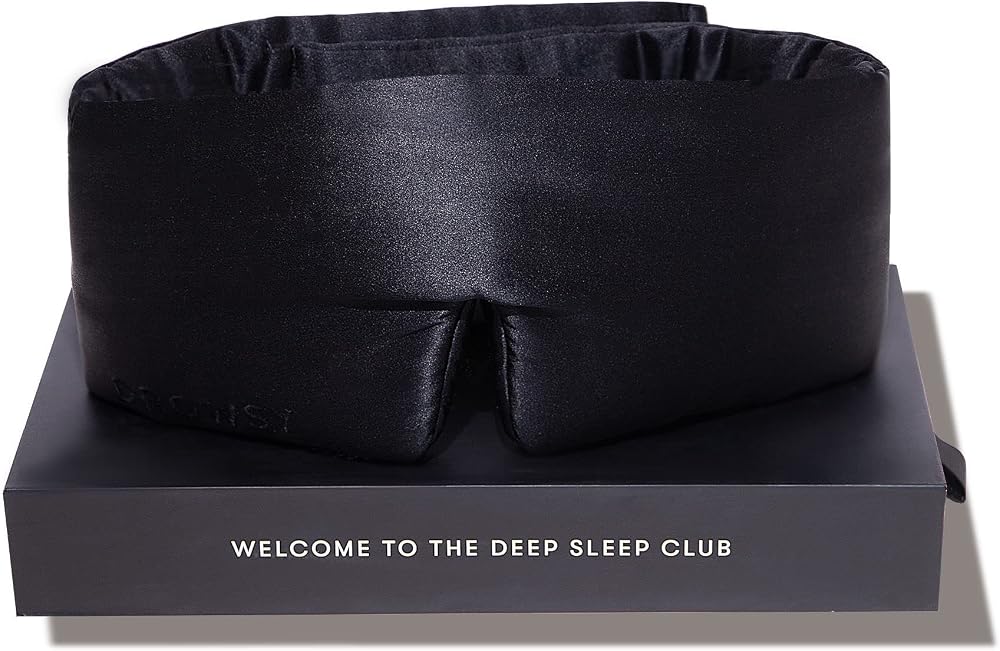 Drowsy Silk Sleep Mask Face-Hugging Padded Silk Cocoon Black Jade
