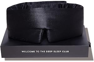 DROWSY Silk Sleep Mask - Face-Hugging, Padded Cocoon for Luxury Sleep in Total Darkness - 100% Pure Mulberry Silk (Black Jade)