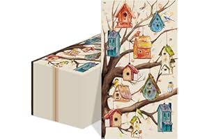 50 Pcs Spring Bird Guest Napkins Farmhouse Paper Napkins Watercolor Floral Tree Decorative Disposable Paper Hand Towels for B