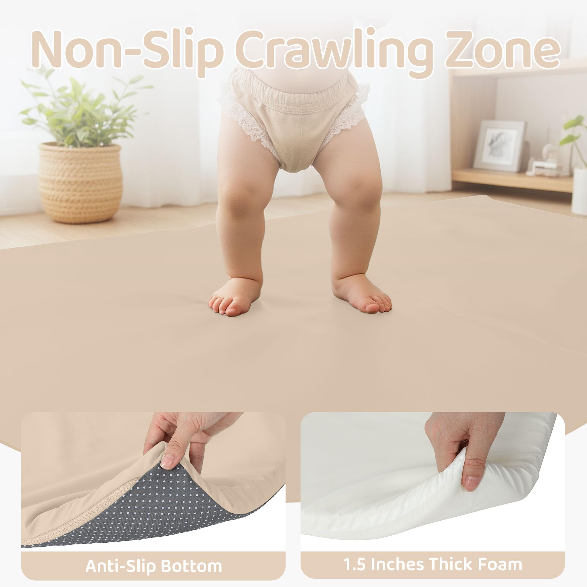 Bella’s Friends Foldable Baby Play Mat for Floor, 50