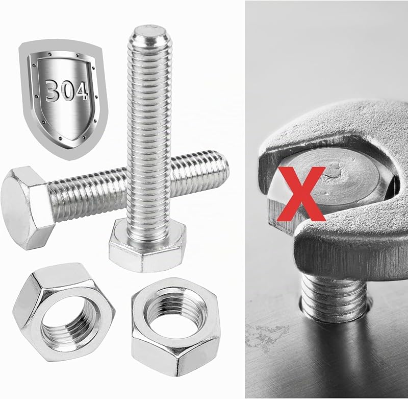 50 Sätze Sechskantschrauben M6x16 mm Edelstahl Schrauben M6