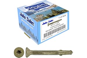 JAKE SALES 10x1-5/8 Reamer Tek Torx/Star Head Self-Drilling Wood to Metal Screws - for Flatbeds, Trailers - T-30 Torx Screw Head 1 Pound 113 Screws