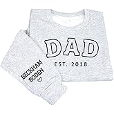 NAZENTI Personalized Flower Sweatshirt for Women, Embroidered Grandma Gift