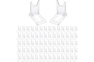 Zonon 10 Pcs Acrylic Adjustable Plate Stands For Display Plastic Stand Holders Picture Plate Holders Clear Mini Easels Stands to Display Pictures for Home Office Supplies Festival Party Decoration