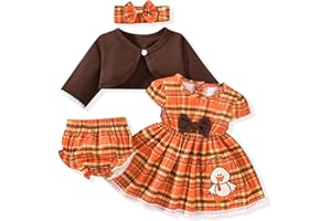FIOUKIAY Baby Girl Easter Dress Infant 4pcs Bunny Cardigan Sets